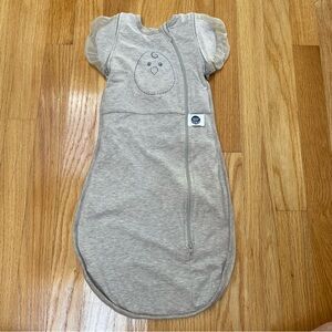 Neutral grey Nested Bean zen one swaddle sleep sack size 3-6 months.